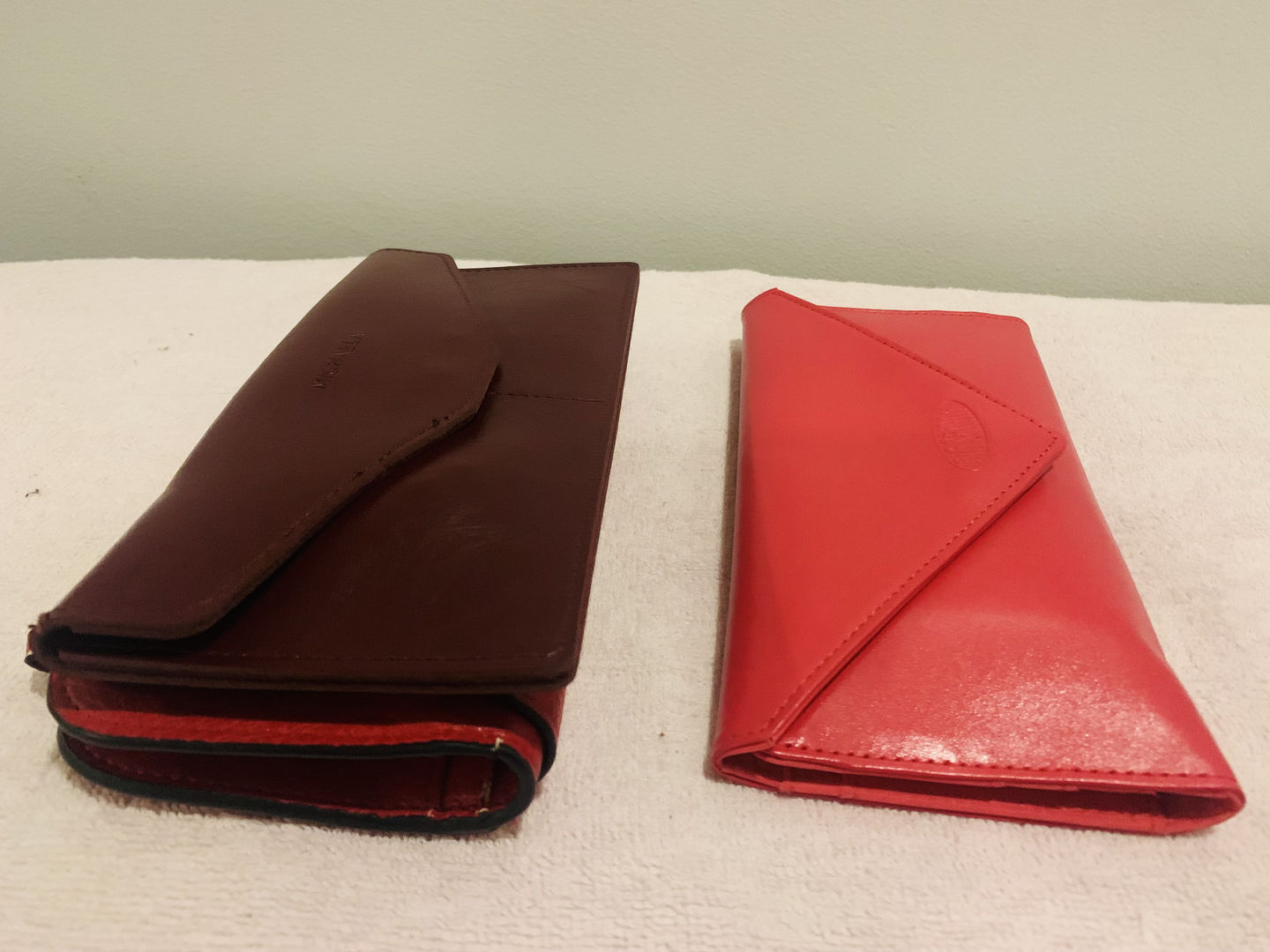 Customer photo review of Leather Slimvelope Coral Pink