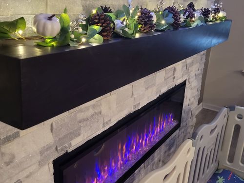 Customer photo review of Napoleon Entice 60'' Wall Mount / Recessed Linear Electric Fireplace