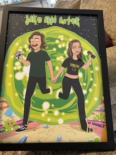 Customer photo review of 'Rick and Morty' Custom Portrait