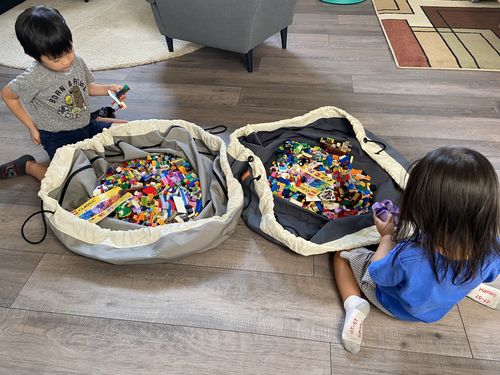 Customer photo review of Large Toy Storage Bag - Brooklyn Gray