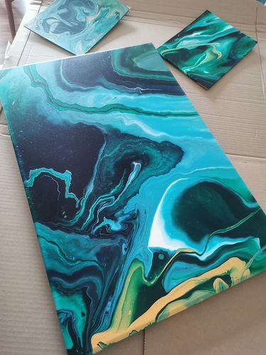 Customer photo review of Workshop: Acrylic Pouring / Einstieg ins Acrylgießen