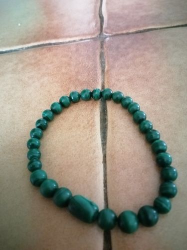Customer photo review of BRACELET ANTI DOULEUR MALACHITE 6mm