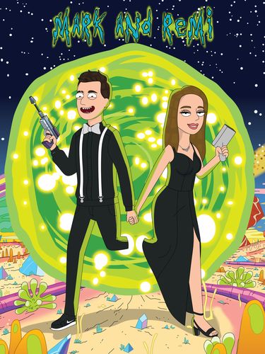 Customer photo review of 'Rick and Morty' Custom Portrait