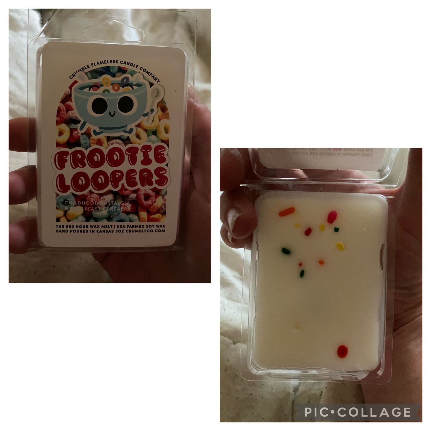 Customer photo review of Frootie Loopers Wax Melts