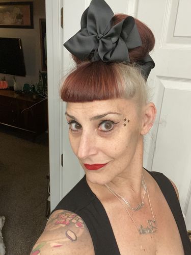 Customer photo review of Script Name Necklace with Cuban Chain