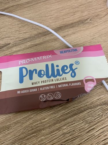 Customer photo review of PROLLIES - Whey protein lollies (BOX OF 10) Neapolitan Flavour