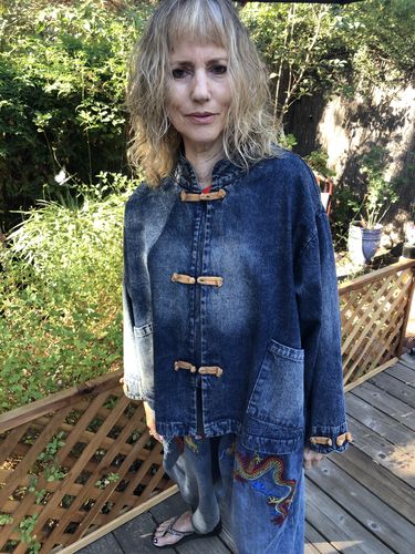 Customer photo review of Women Denim Embroidered Casual Spring Harem Jeans