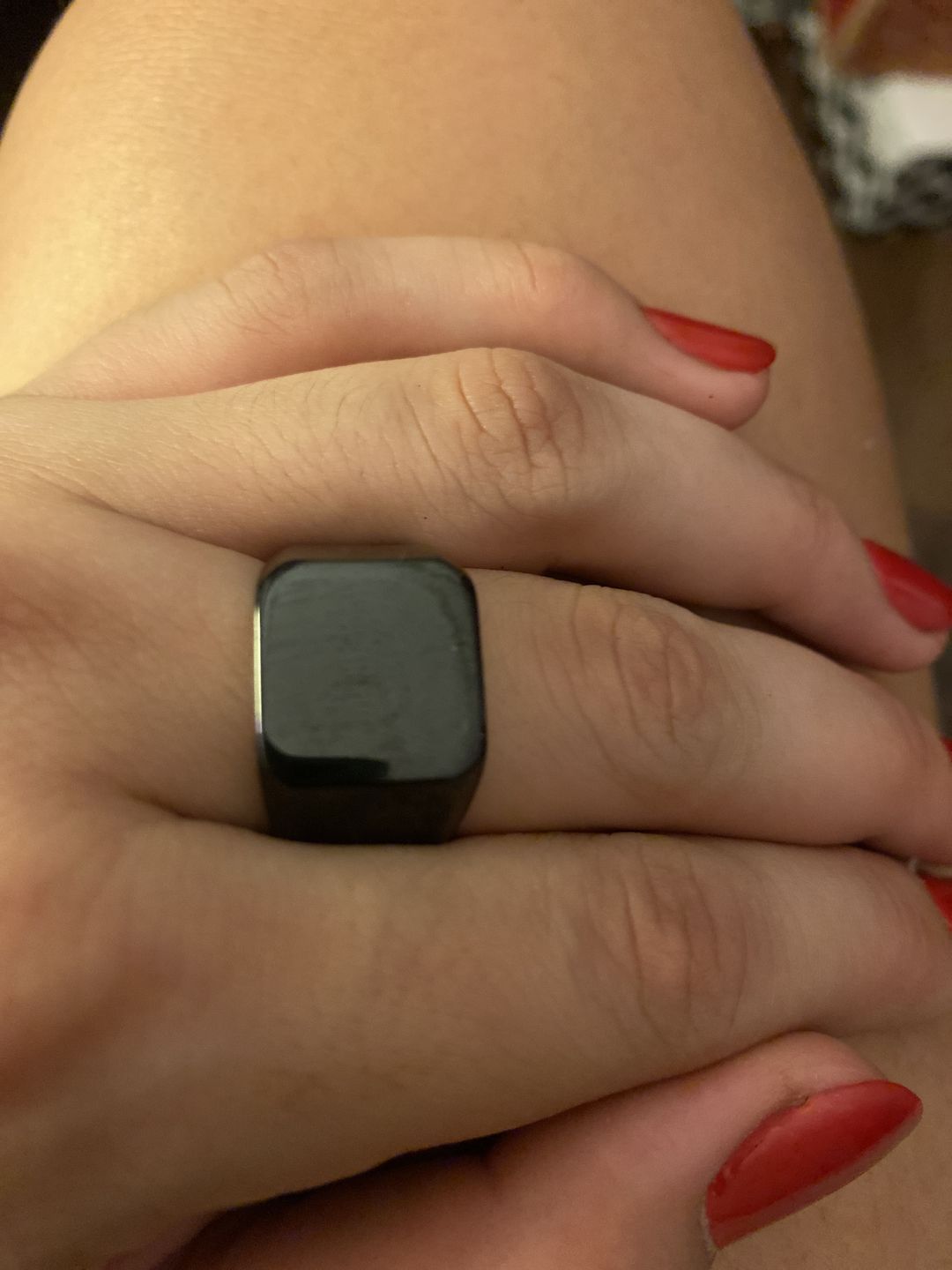 Customer photo review of Matte Black Onyx Vikings Energy Ring