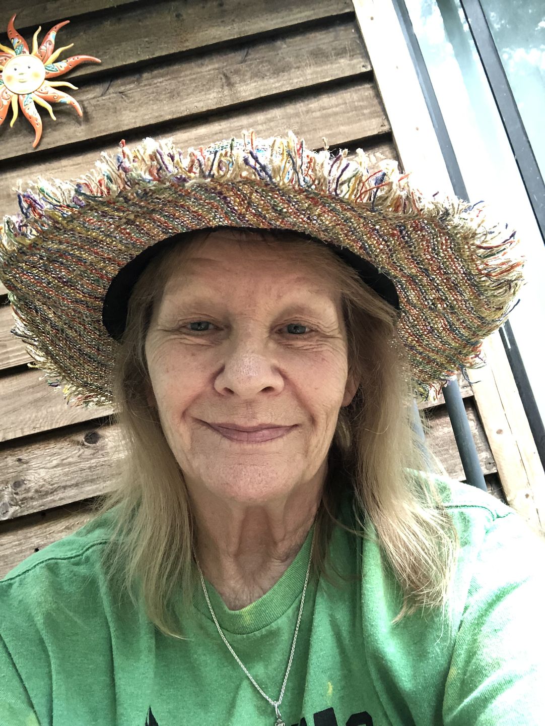 Customer photo review of Rainbow Woven Hemp Hat