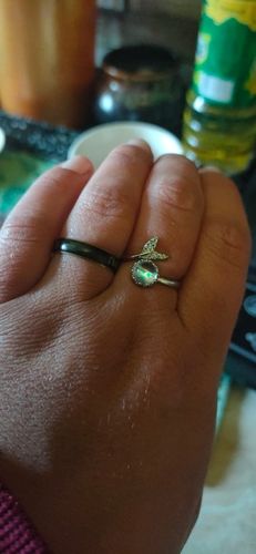 Customer photo review of Whale Tail Crystal Ring