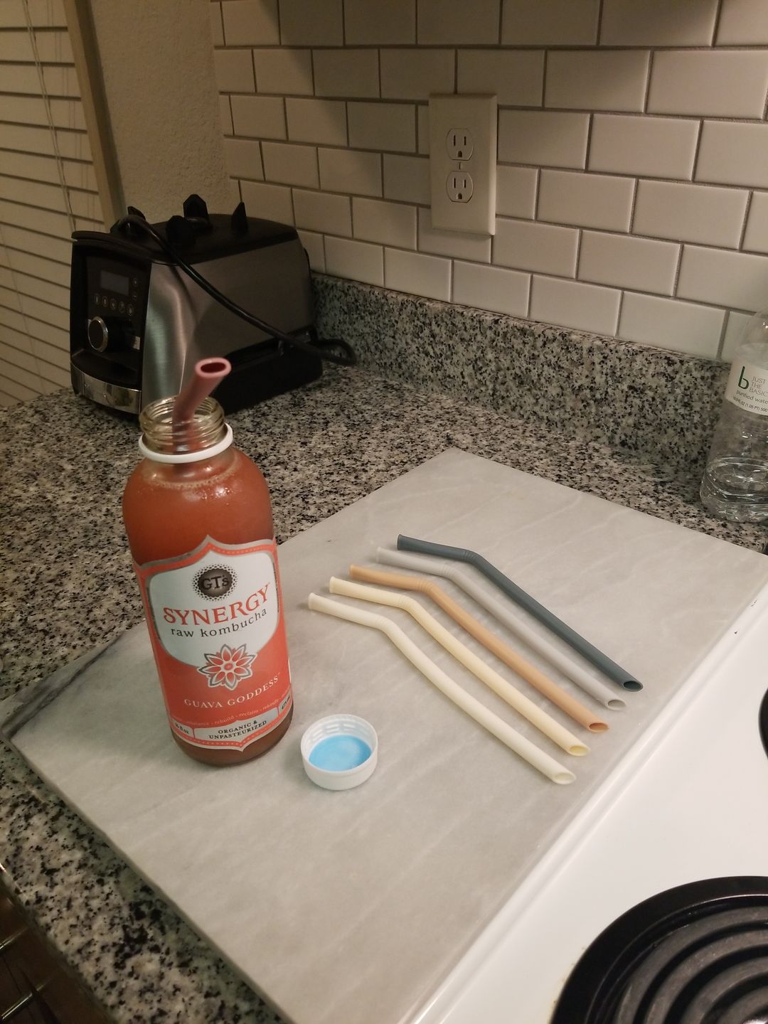 Customer photo review of Silicone straw set pack of 6 - Oak multi mix
