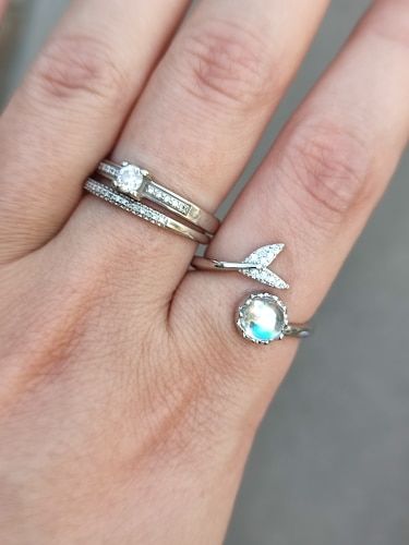 Customer photo review of Whale Tail Crystal Ring