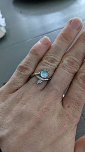 Customer photo review of Whale Tail Crystal Ring