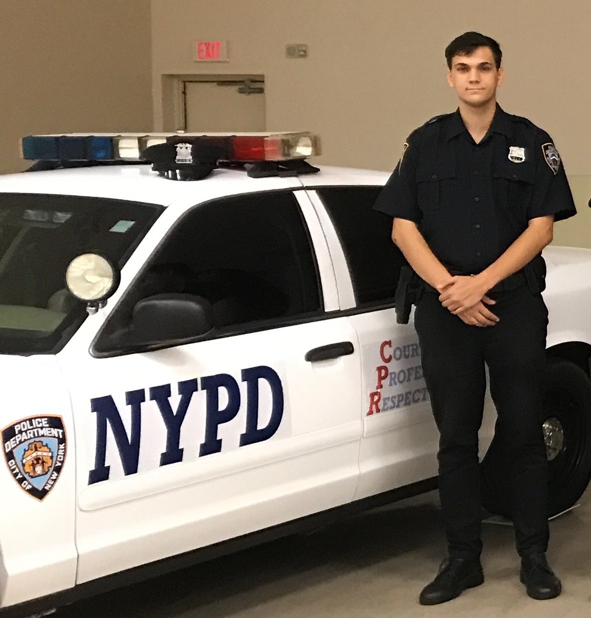 Customer photo review of NY New York Police Officer Badge Replica Movie Props *Customizable Badge Number*
