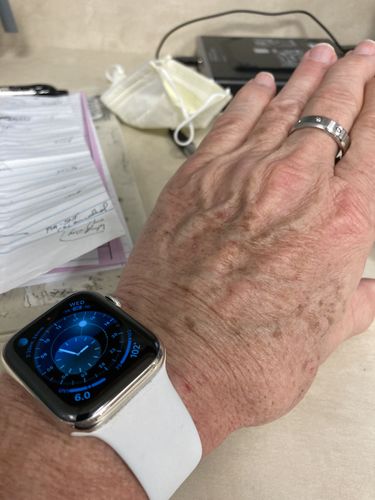 Customer photo review of 7mm Three Stones Engravable Band