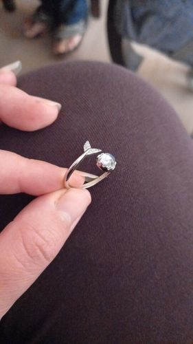 Customer photo review of Whale Tail Crystal Ring