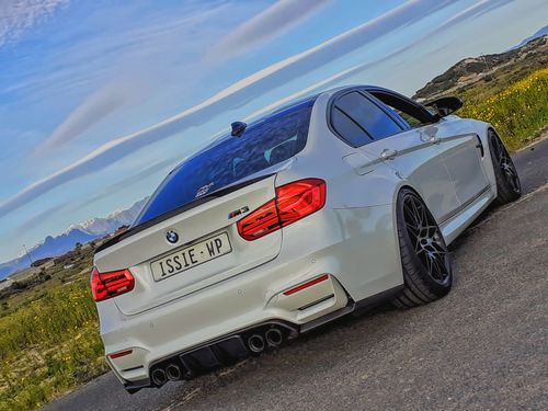 Customer photo review of MHC BMW M2/M3/M4 'M' Exhaust Tips In Chrome & Gloss Carbon Fibre (F87/F80/F82)