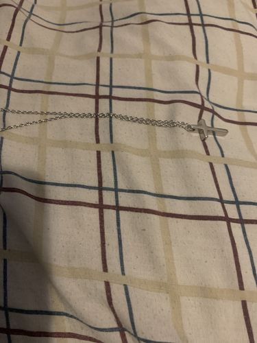 Customer photo review of Cross Pendant Necklace - Silver