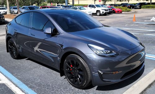 Customer photo review of Front Fog Light Covers for Tesla Model Y