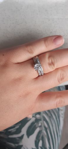 Customer photo review of Ensemble Bague Hoda - Argent et Zirconium