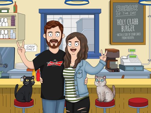 Customer photo review of Personalized Bob’s Burgers Custom Portrait