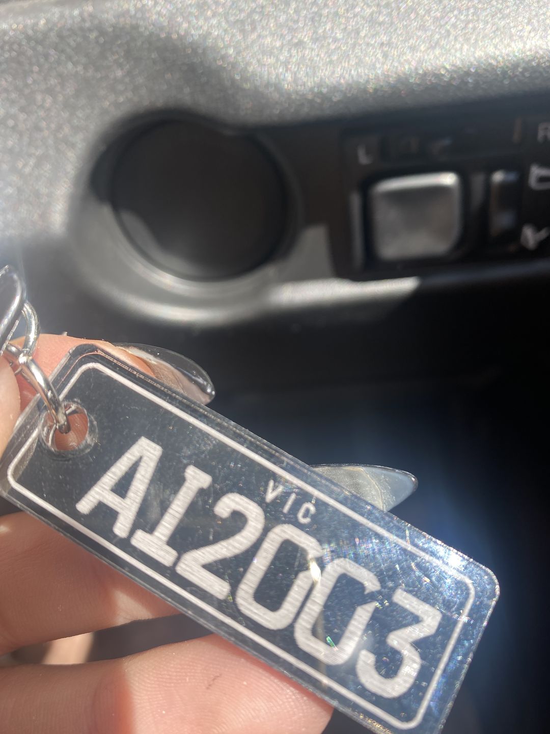 Customer photo review of VIC Mix Licence Plate Custom Keychain