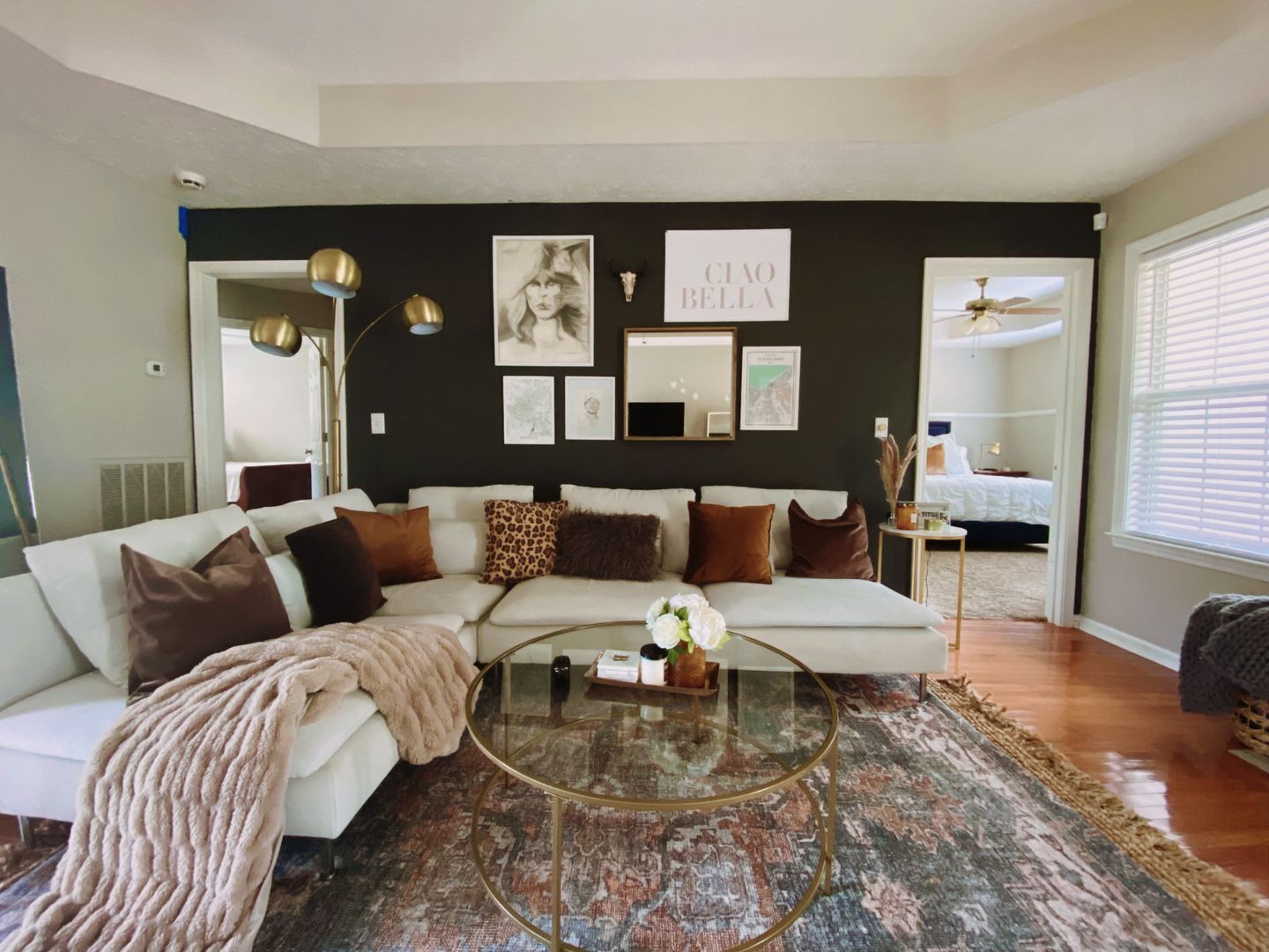 Customer photo review of Distressed Vintage Cezanne Rabbit Gray Inca Gold Area Rug