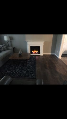Customer photo review of Dimplex Jean Electric Fireplace Mantel Package White | 28" XHD Logs Firebox