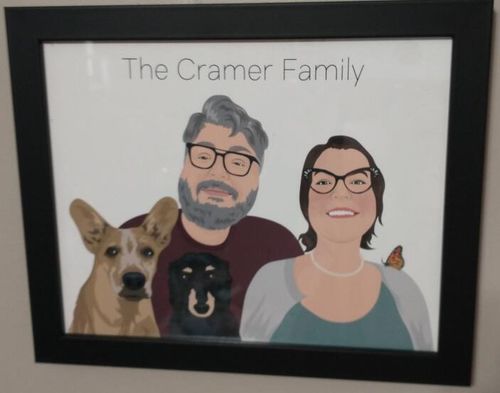 Customer photo review of Custom Framed Family Portrait