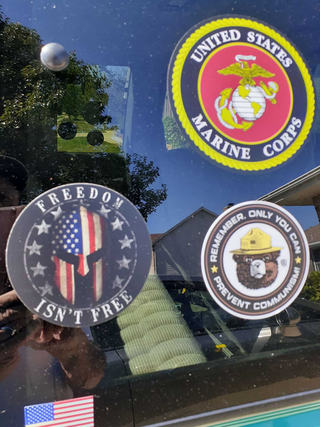 Customer photo review of Only You Can Prevent Communism Decal