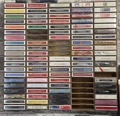 Customer photo review of Playing Cards Wall - 100 Decks Display by TCC