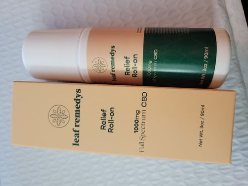 Customer photo review of 1000MG CBD Cooling Gel Roll-On Extra Strength