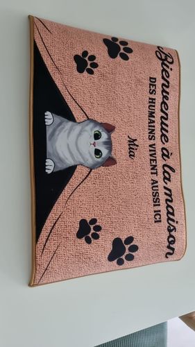 Customer photo review of Tapis Personnalisé "Bienvenue à la maison"