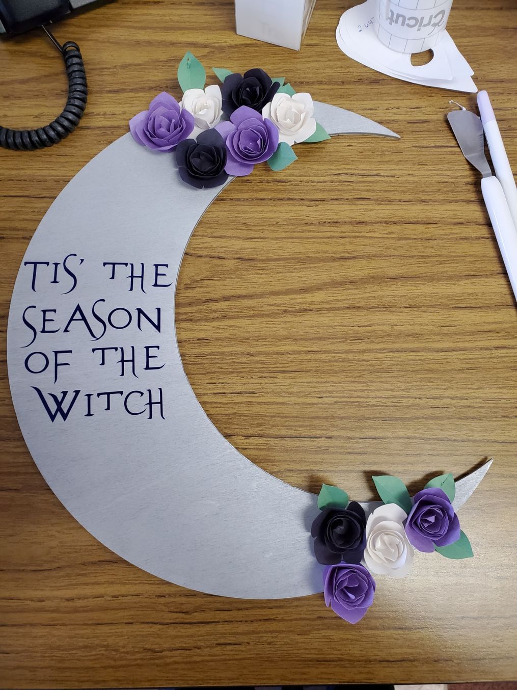 Customer photo review of Unfinished Wooden Crescent Moon Shape - Night Sky - Craft - up to 24" DIY