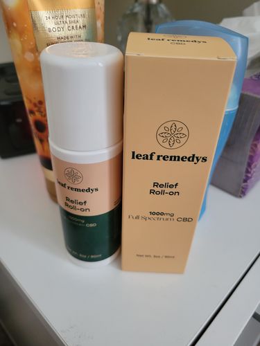 Customer photo review of 1000MG CBD Cooling Gel Roll-On Extra Strength