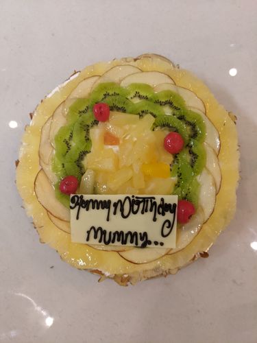 Customer photo review of Fresh Fruit Cake