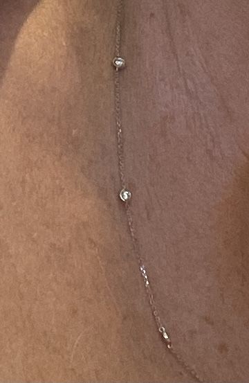 Customer photo review of Letter Name Necklace -14k Gold