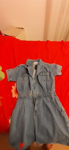 Customer photo review of Tutina di jeans con tasche e bottoni - FR505