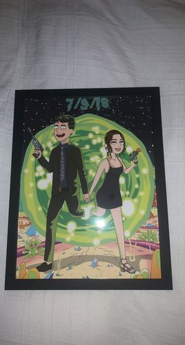 Customer photo review of 'Rick and Morty' Custom Portrait