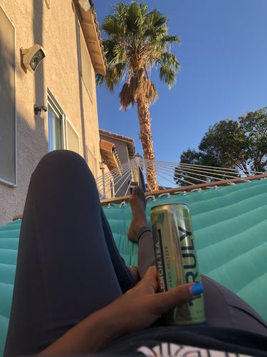 Customer photo review of Original Large Plush Pillowtop Hammock With Stand