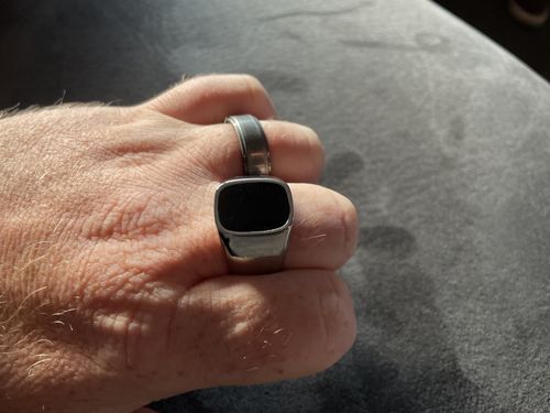 Customer photo review of ONYX RING SILVER AND GOLD