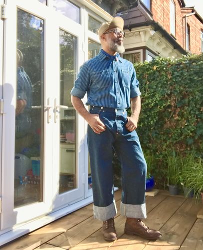 Customer photo review of Lot 910 1910s 12.5oz Selvedge Denim Jeans