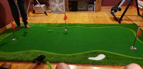 Customer photo review of Golf Putting Mat Pro Package 5'x10' | Professional Home Putting Green
