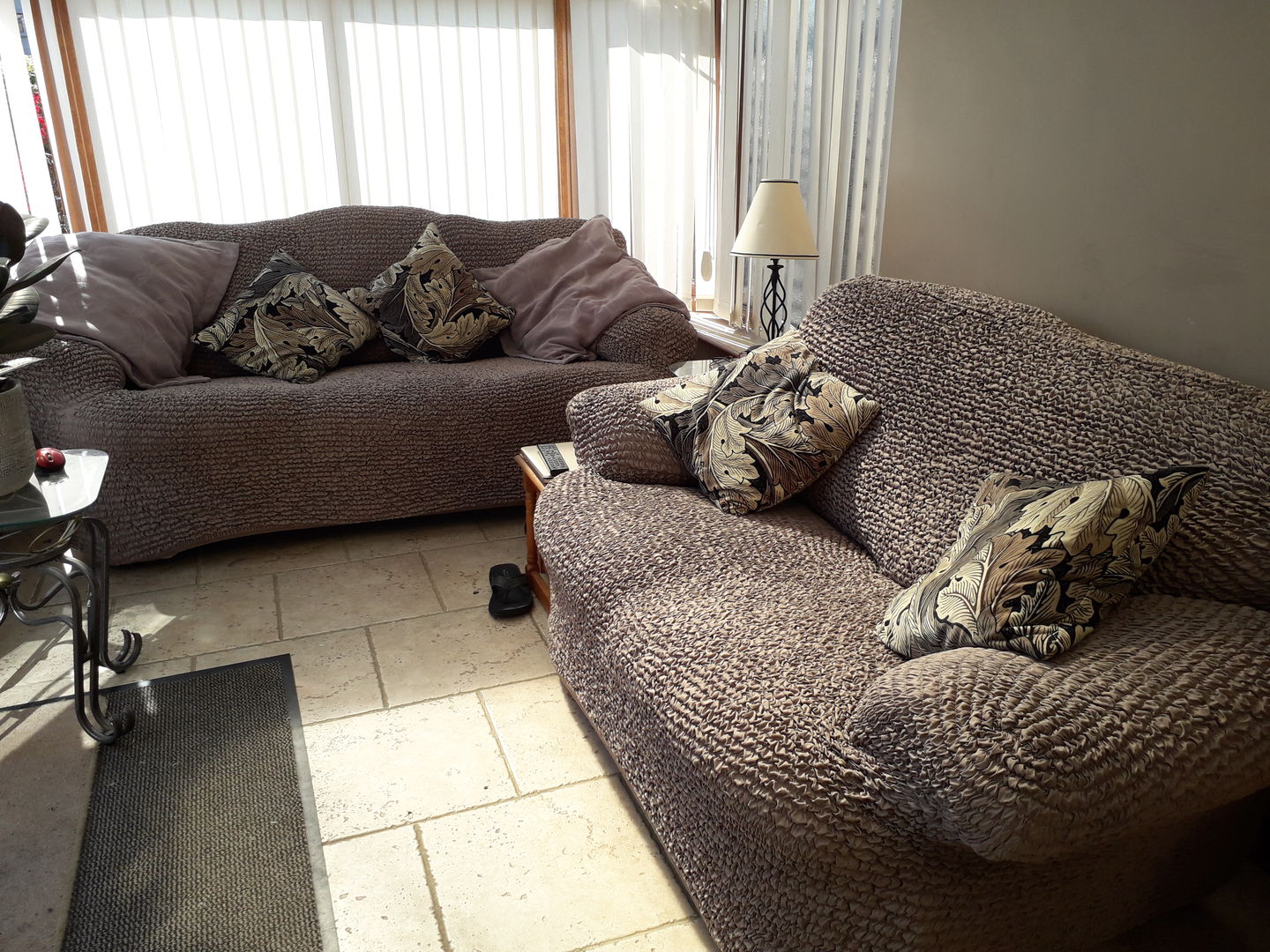 Customer photo review of 2 Seater Sofa Cover - Choco  Microfibra