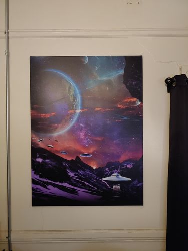 Customer photo review of Beam Me Up Canvas Set