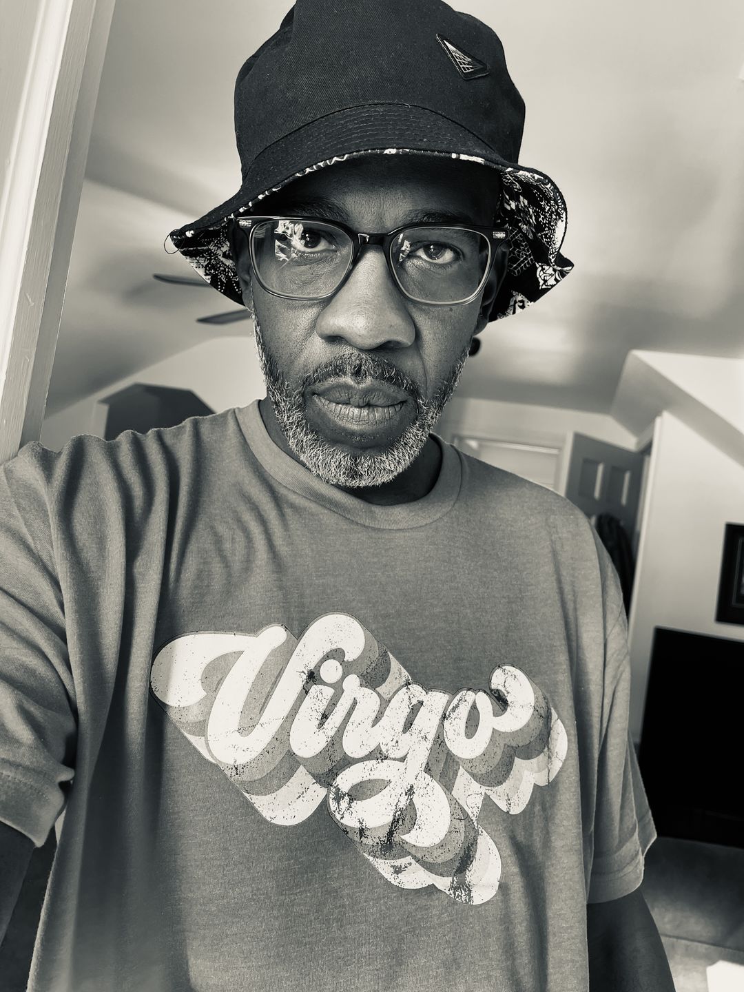 Customer photo review of Retro Distressed Virgo Zodiac Shirt