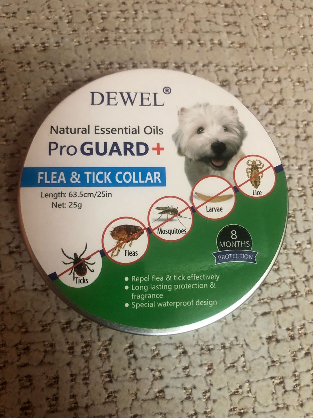 Customer photo review of Copy of Anti Bugs Pets Collar Waterproof 8 Month Protection