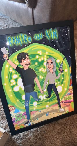 Customer photo review of 'Rick and Morty' Custom Portrait