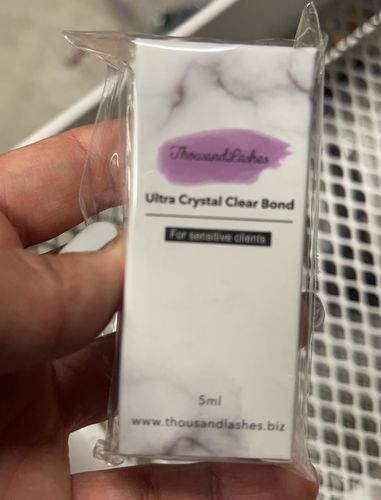 Customer photo review of EYELASH EXTENSION GLUE: ULTRA CRYSTAL CLEAR BOND