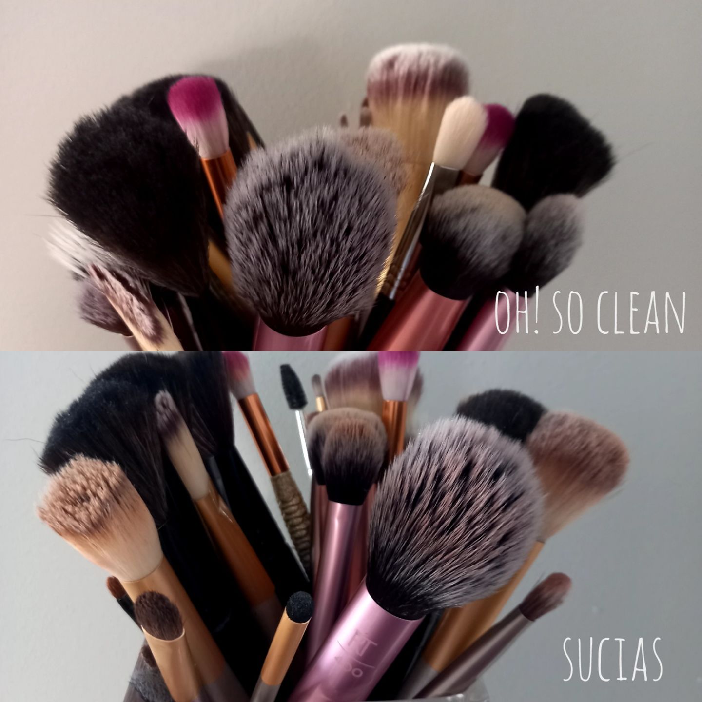 Customer photo review of ✭OH! SO CLEAN✭  limpiador instantáneo de brochas 100ml